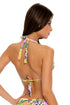 Luli Fama Shocking Florals TRIANGLE HALTER TOP